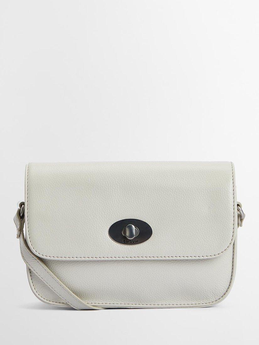 Product image 1 of 8, which shows Barbour Isla Leather Crossbody Bag, Light Sand