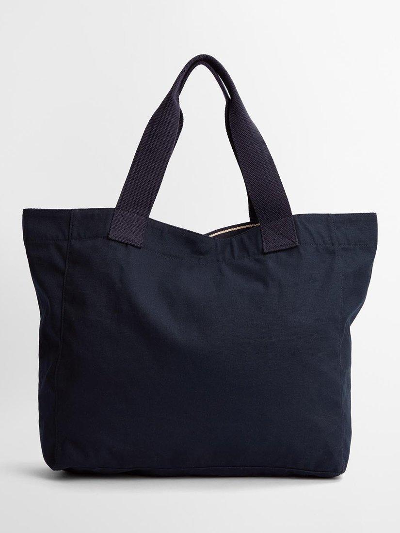 Product image 3 of 7, which shows Barbour Logo Holiday Tote Bag, Navy/Stone