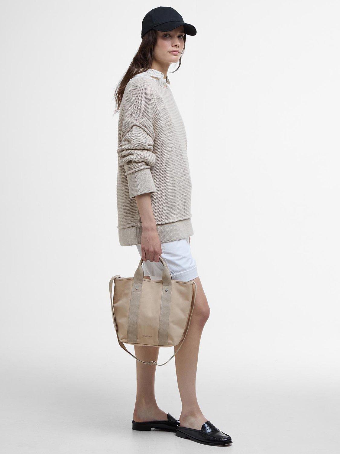 Product image 8 of 8, which shows Barbour Olivia Bucket Tote Bag, Light Sand