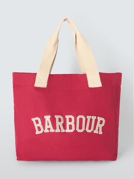 Barbour Logo Holiday Tote Bag, Athletic Red, Athletic Red
