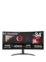 LG 34WR50QK-B UltraWide HDR Quad HD Curved Monitor, 34”, Black