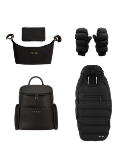 Nuna Winter Stroller Set, Stroller Organiser and Essential Bag Accessories Set, Caviar