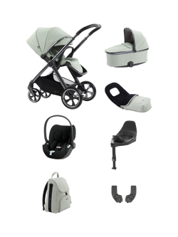 Oyster 4 Pushchair, Cybex Cloud T Car Seat and Base by BabyStyle Luxury Bundle, Pistachio