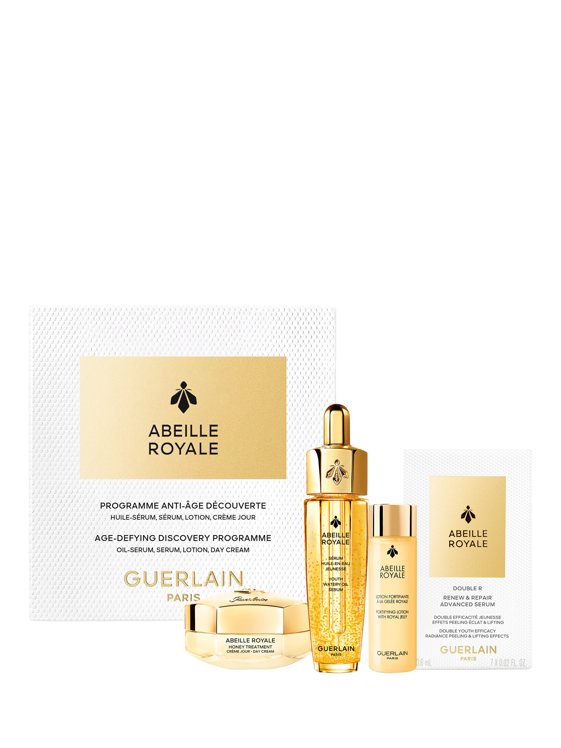 Product image 1 of 2, which shows Guerlain Abeille Royale Age-Defying Discovery Programme Skincare Gift Set