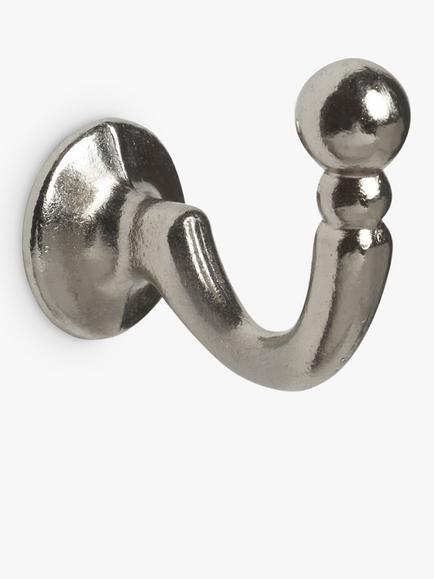 Speedy Products Ball End Tieback Hook, Satin Silver, Satin Silver