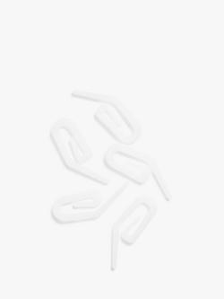 Speedy Products Curtain Hooks, Pack of 100, White, White