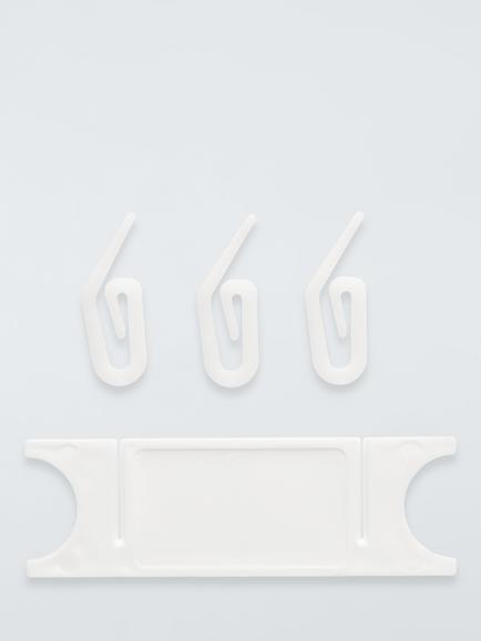 Speedy Products Standard Curtain Hooks, Pack of 50 & Cord Tidies, Pack of 2, White, White