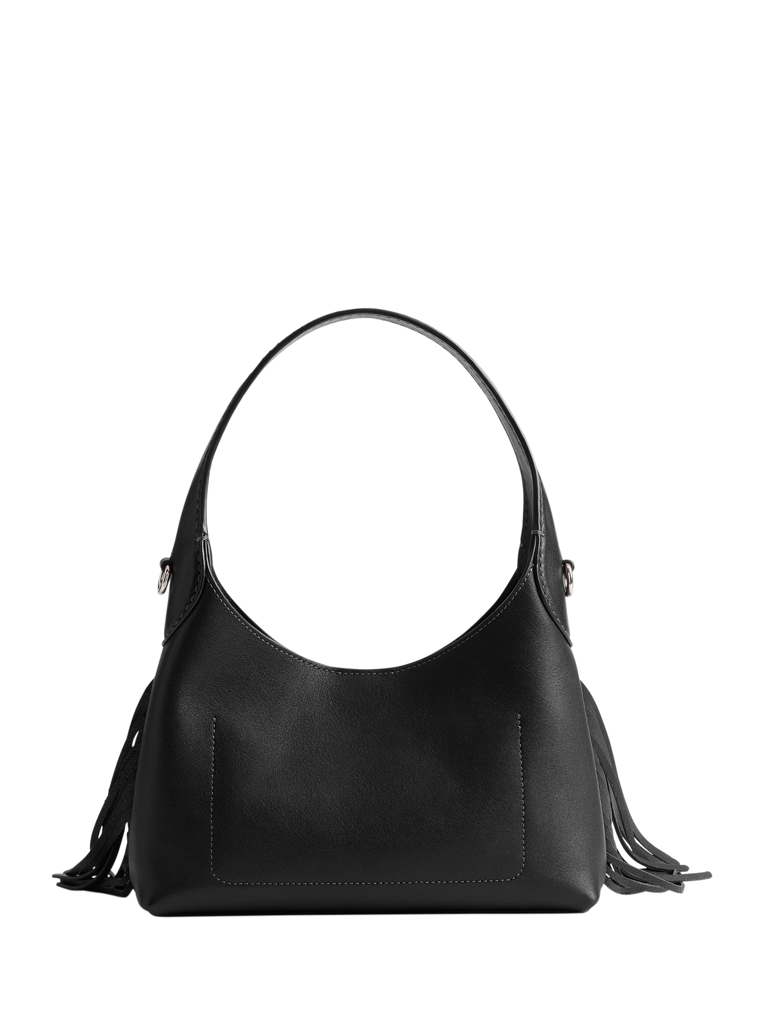 Product image 3 of 4, which shows Coach Brooklyn 23 Leather Fringe Shoulder Bag, Black