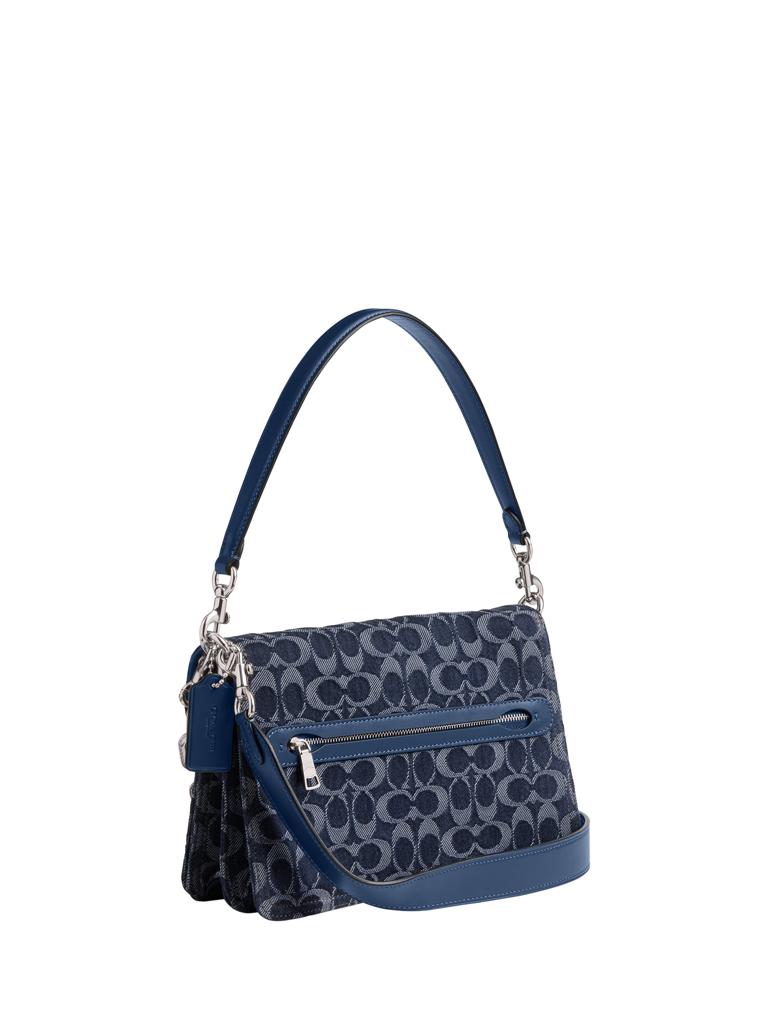Coach Denim Chain Tabby Shoulder Bag, Lh/Deep Blue Multi