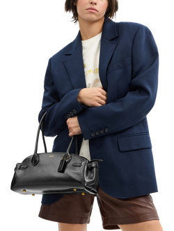 Coach Empire 34 Leather Shoulder Bag - view 2, B4/Black