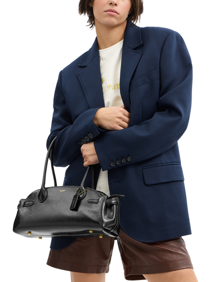 Coach Empire 34 Leather Shoulder Bag - view 2, B4/Black