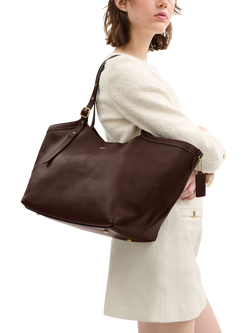 Coach Gramercy Leather Tote Bag - view 2, B4/Maple