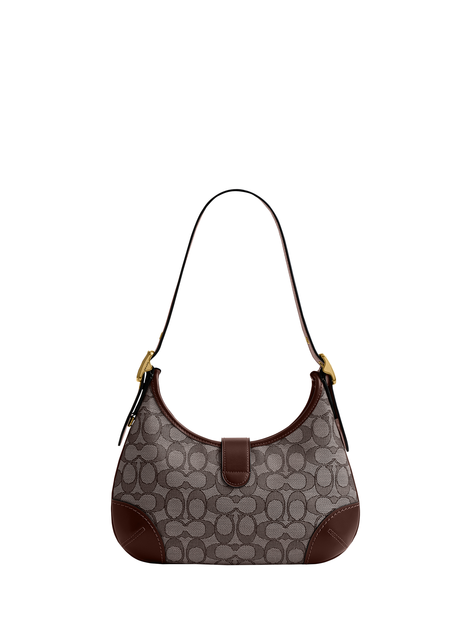 Product image 2 of 4, which shows Coach Hamptons Signature Jacquard Hobo Bag, Brown/Multi