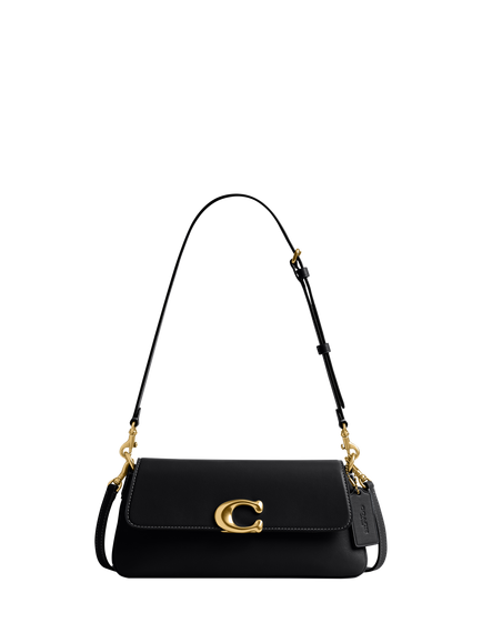 Coach Jet Leather Shoulder Bag, Black