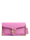 Coach Tabby Chain Luxe Leather Clutch Bag, Fuchsiaa