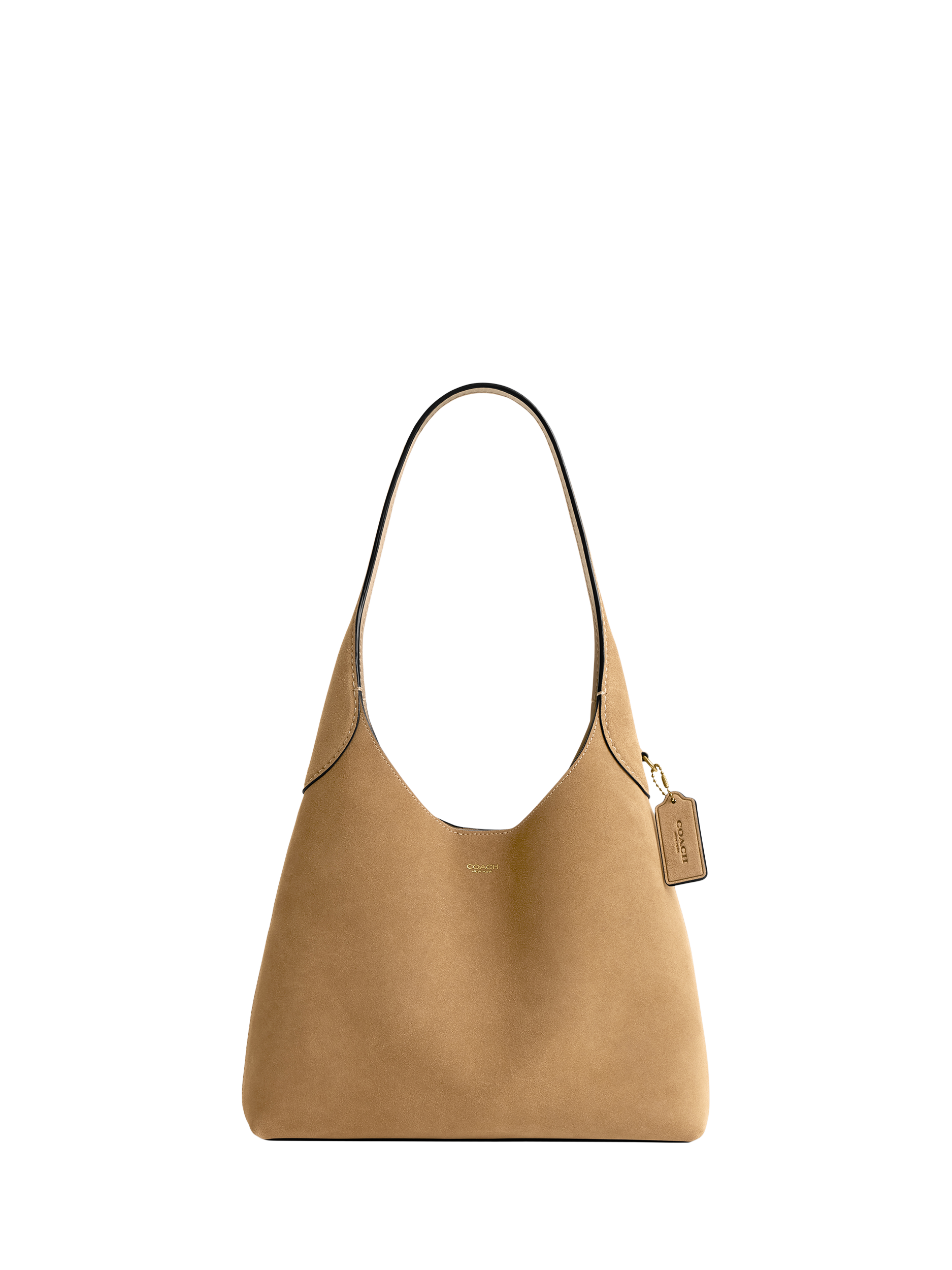 Coach Brooklyn 28 Suede Shoulder Bag, Tan