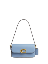 Coach Zoe Leather Signature Shoulder Bag, Blue