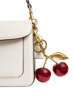 Coach Cherries Gold Plated Charm, Gold/Red - view 2, B4/Red Apple