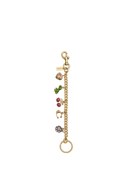 Coach Motifs Gold Plated Bag Charm, B4/Multi