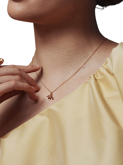 Alex Monroe Cuckoo Flower Necklace, Gold - view 2, Gold