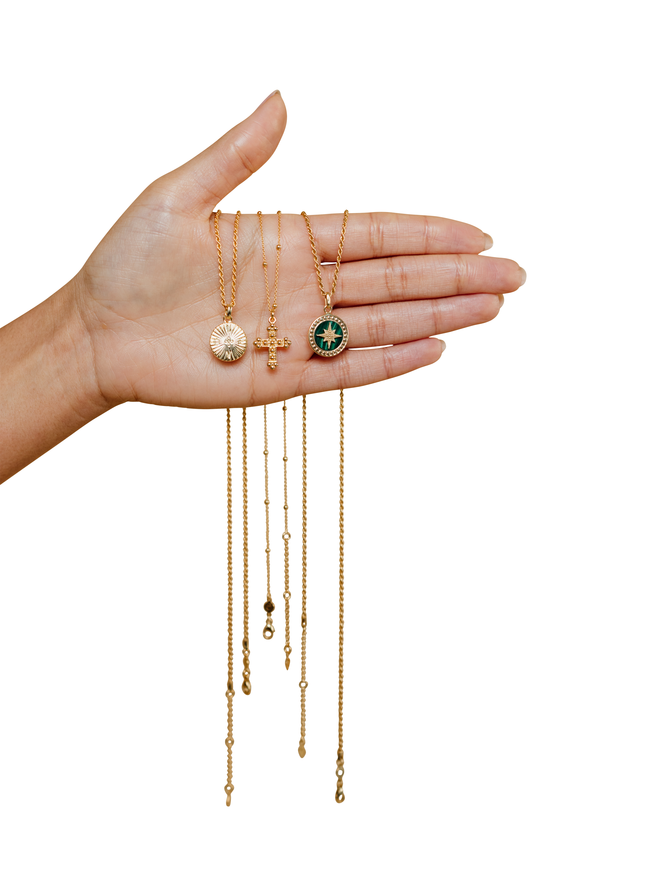 Product image 3 of 4, which shows LARNAUTI Love Disc Pendant, Gold