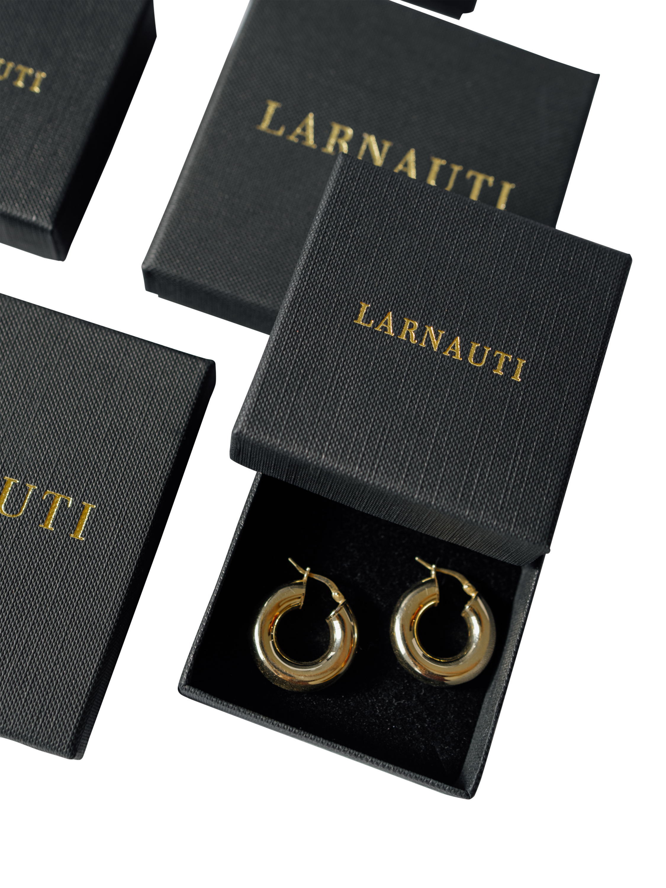 Product image 4 of 4, which shows LARNAUTI Green Onyx Pendant Necklace, Gold
