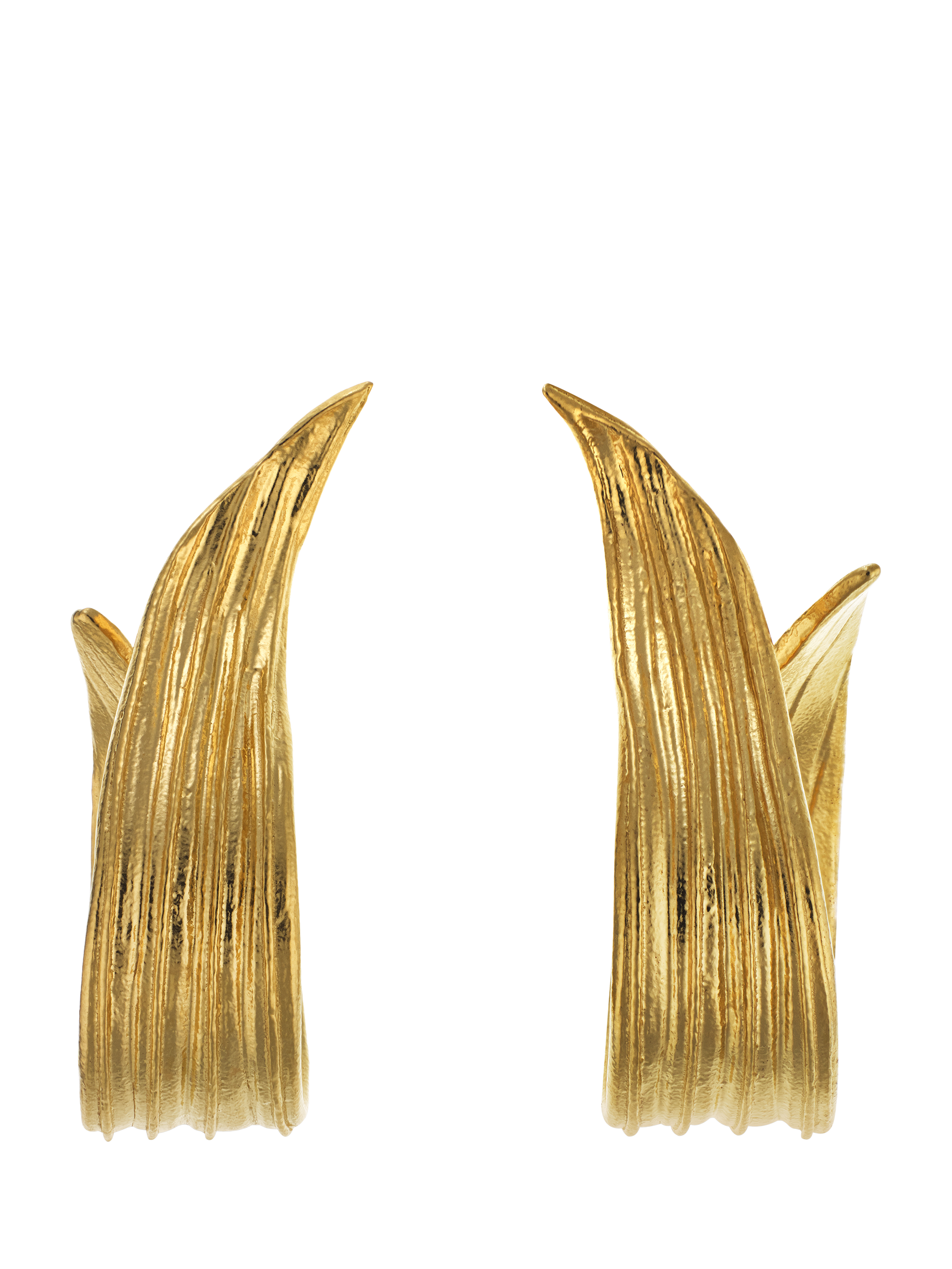 Product image 1 of 4, which shows Alex Monroe Loop Earrings, Gold