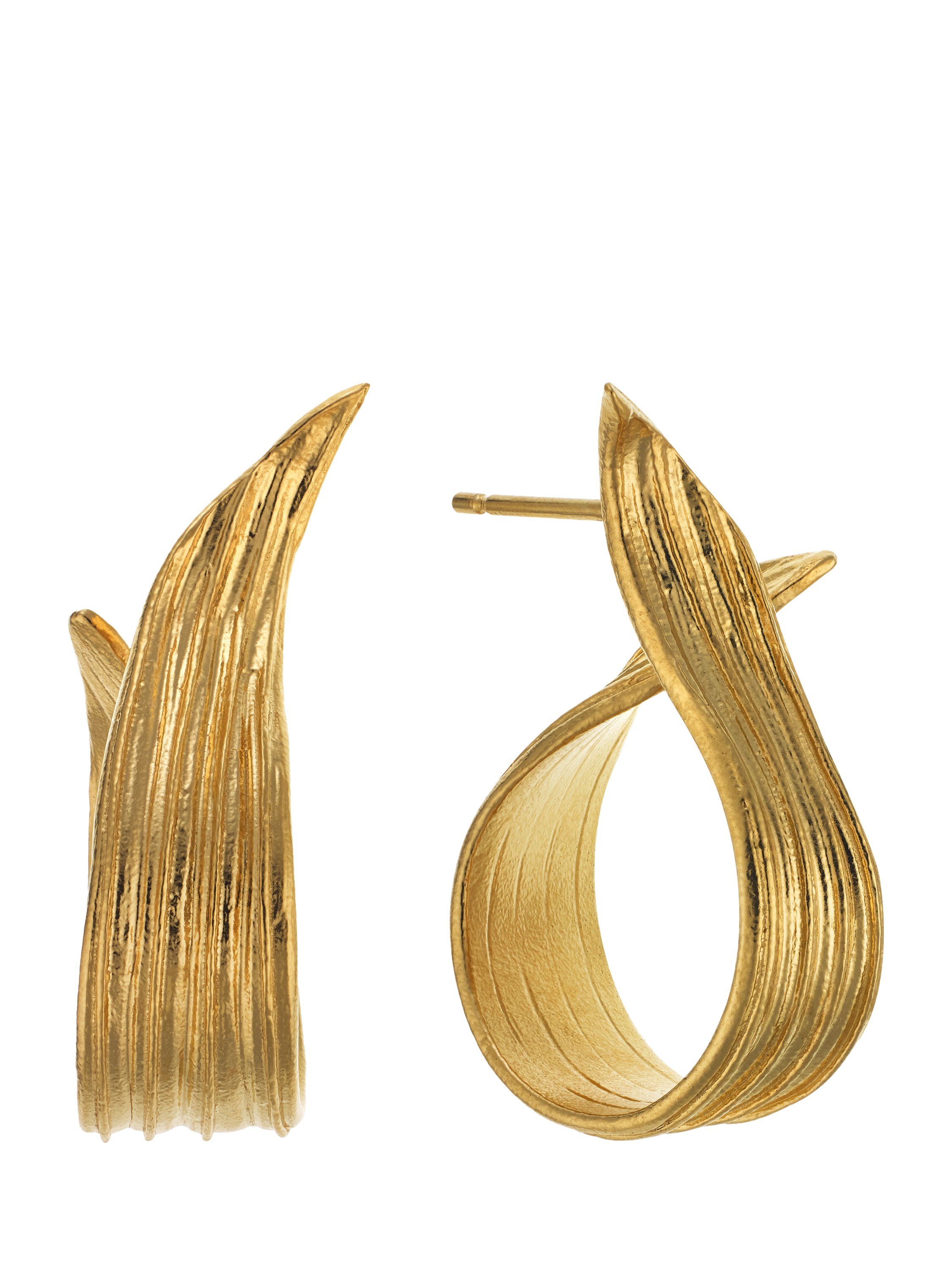 Product image 3 of 4, which shows Alex Monroe Loop Earrings, Gold