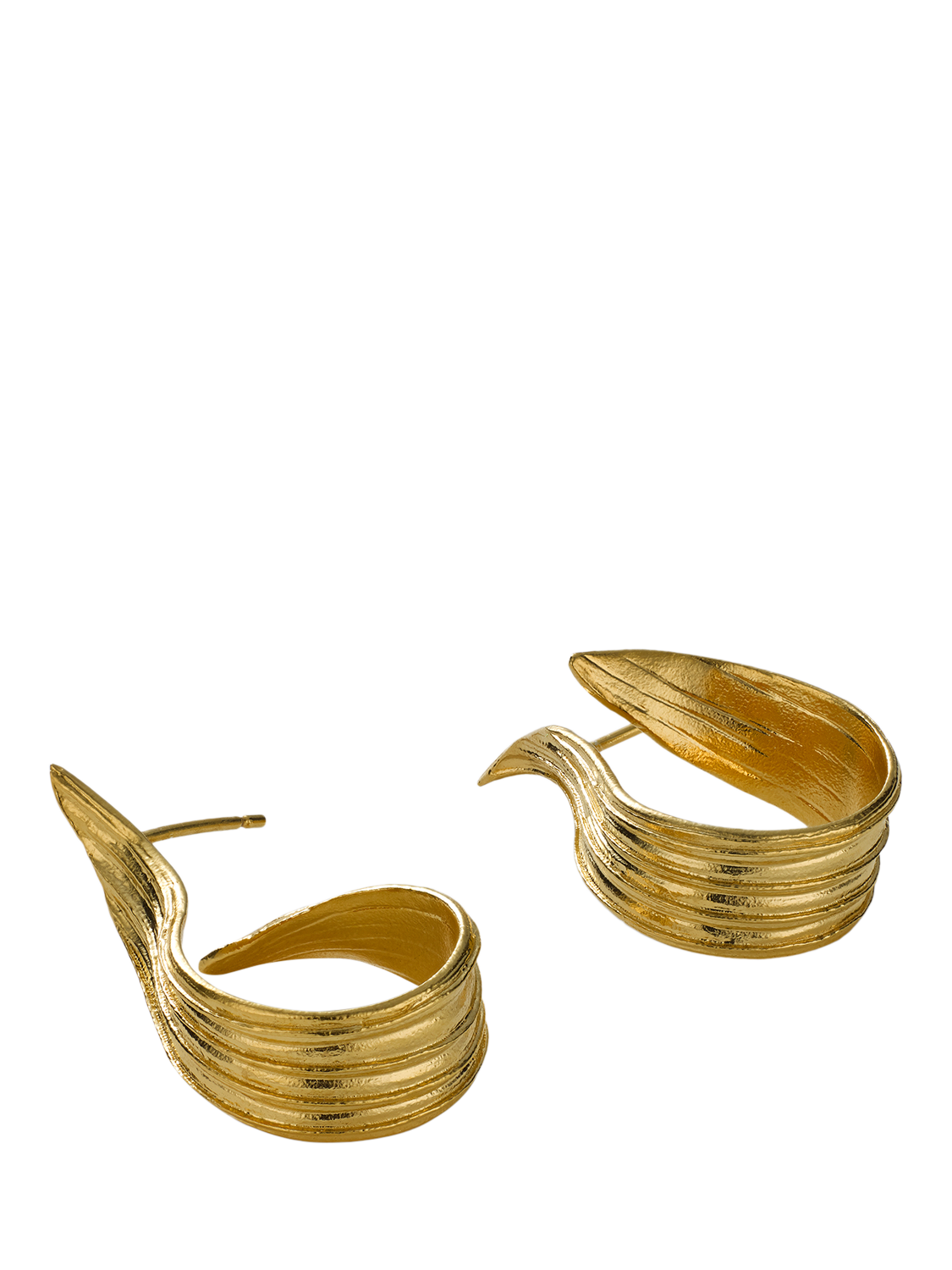 Product image 4 of 4, which shows Alex Monroe Loop Earrings, Gold