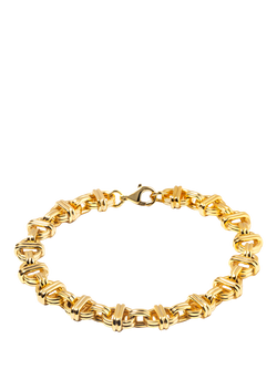 LARNAUTI Retro Revival Hoop Link Bracelet, Gold, Gold