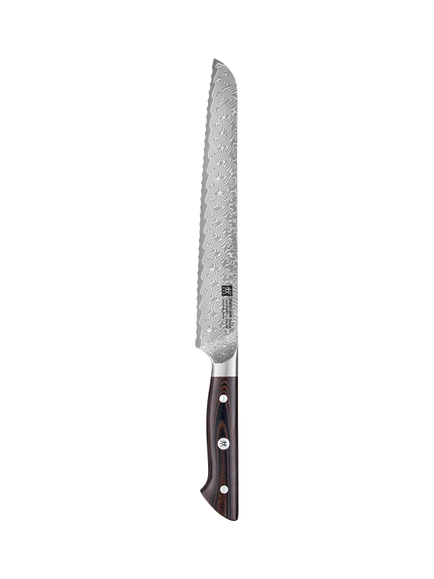 ZWILLING Tanrei Damascus Steel Bread Knife, 23cm, Brown