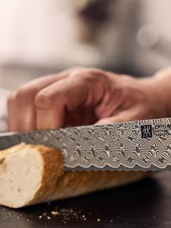 ZWILLING Tanrei Damascus Steel Bread Knife, 23cm - view 2, Brown