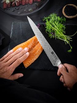 ZWILLING Tanrei Damascus Steel Carving Knife, 23cm - view 2, Brown