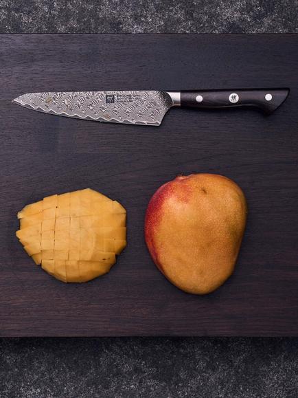 ZWILLING Tanrei Damascus Steel Chef's Knife, 14cm - view 2, Brown