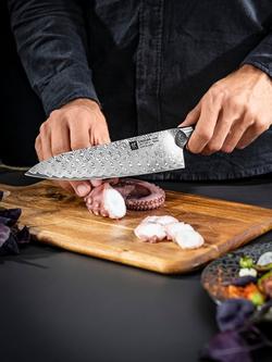 ZWILLING Tanrei Damascus Steel Chef's Knife, 20cm - view 2, Brown