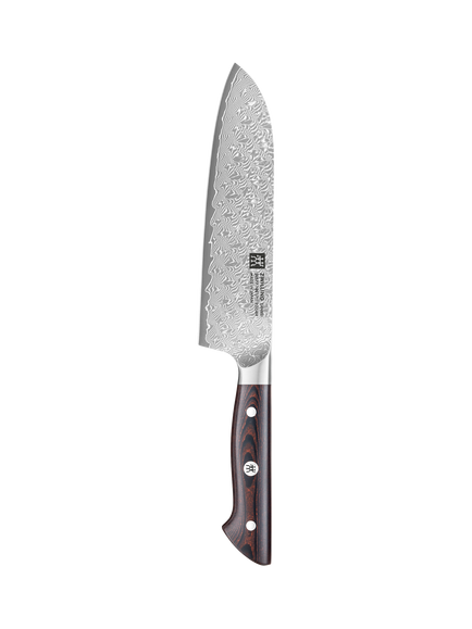 ZWILLING Tanrei Damascus Steel Santoku Knife, 18cm, Brown