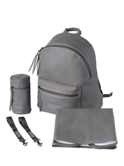 BabaBing! Luca Vegan Leather Changing Bag, Grey - view 2, Grey