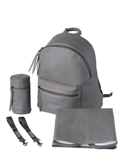 BabaBing! Luca Vegan Leather Changing Bag, Grey - view 2, Grey