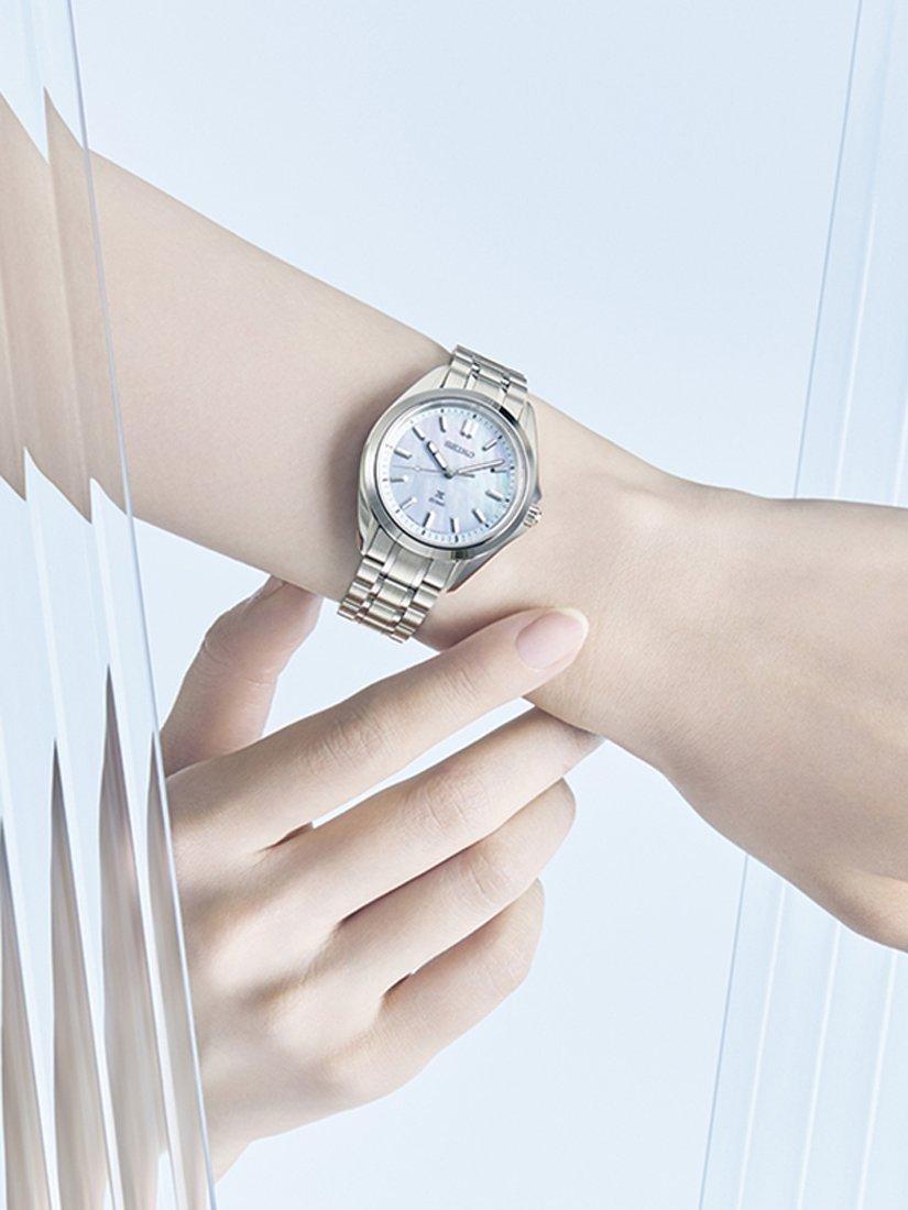Product image 9 of 9, which shows Seiko SUR607J1 Women's Prospex Marine Sports Bracelet Watch, Blue