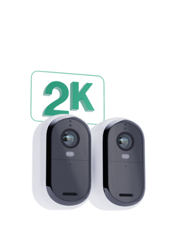 Arlo Essential 2 Outdoor Wireless Smart Security System with Two 2K Cameras, White - view 2, White