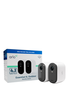 Arlo Essential 2 XL Outdoor Wireless Smart Security System with Two Full HD Cameras, White