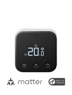 tado Smart Thermostat X, Wired, White & Black - view 2, White And Black
