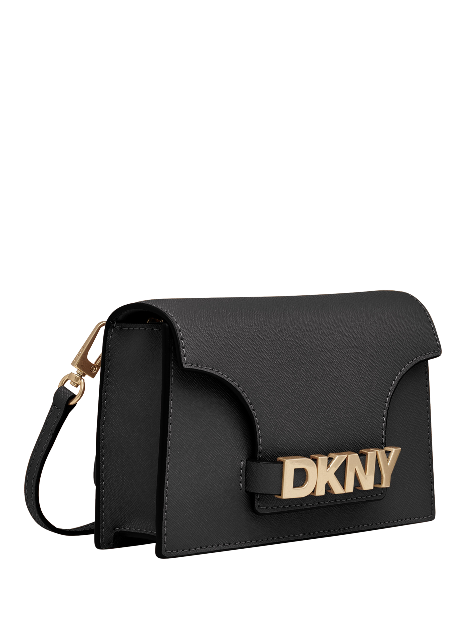 Product image 3 of 6, which shows DKNY Avril Leather Cross Body Purse, Black