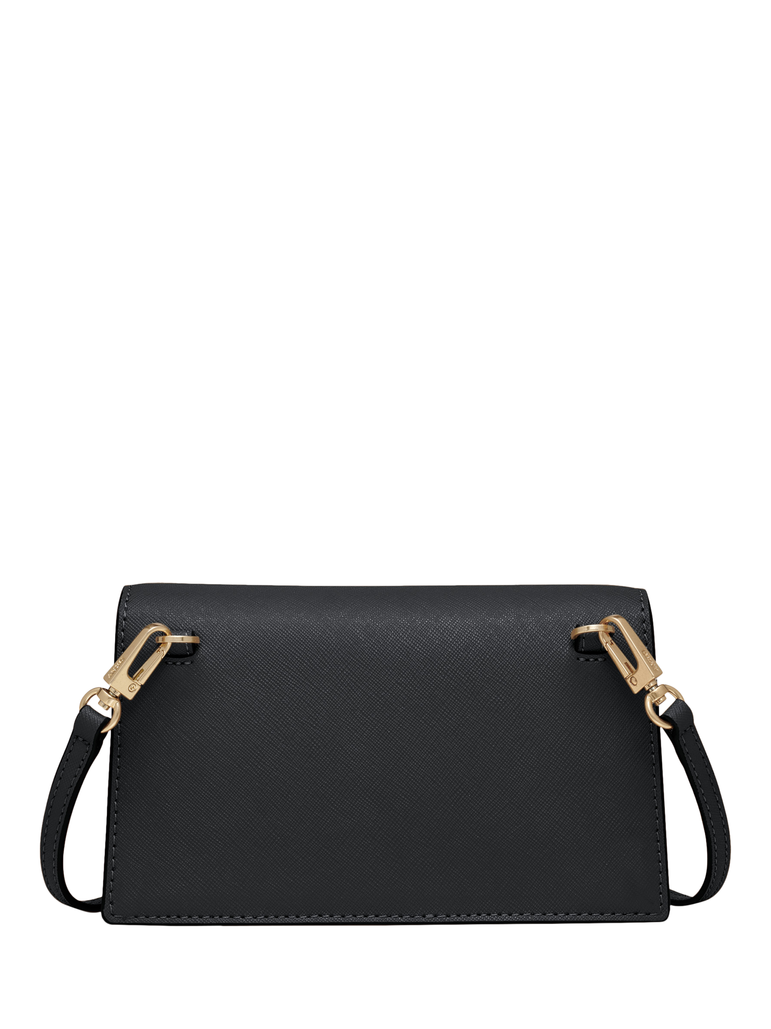 Product image 4 of 6, which shows DKNY Avril Leather Cross Body Purse, Black