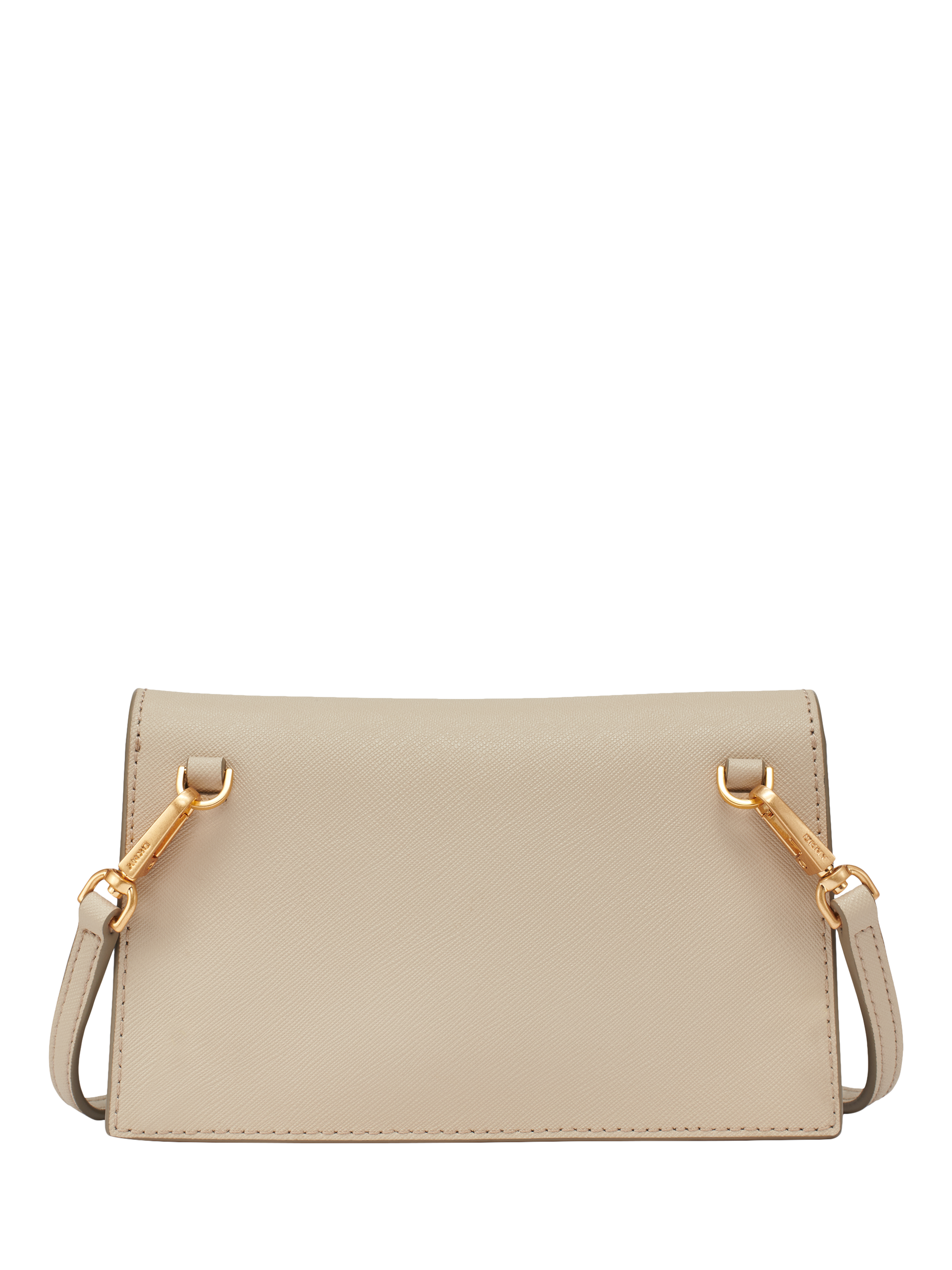 Product image 4 of 5, which shows DKNY Avril Leather Cross Body Purse, Taupe