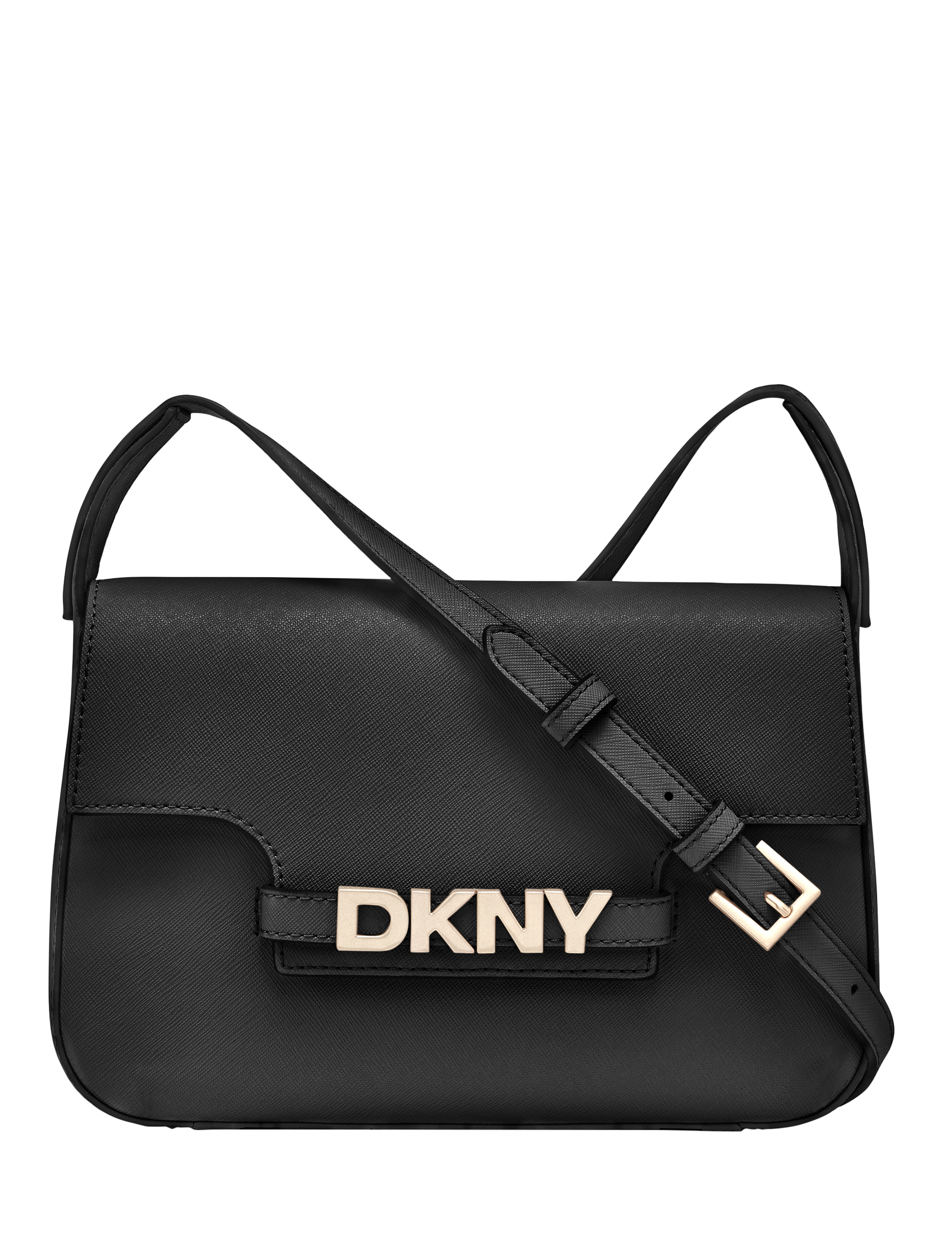 DKNY Avril Leather Cross Body Bag, Black