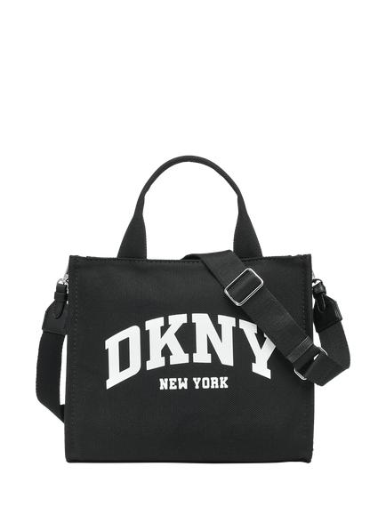 DKNY Hadlee Cotton Logo Tote Bag, Black