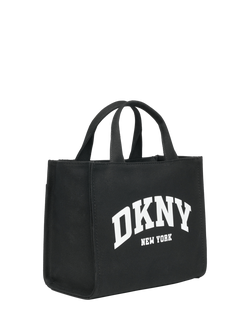 DKNY Hadlee Cotton Tote Bag, Black/Silver - view 2, Black/White
