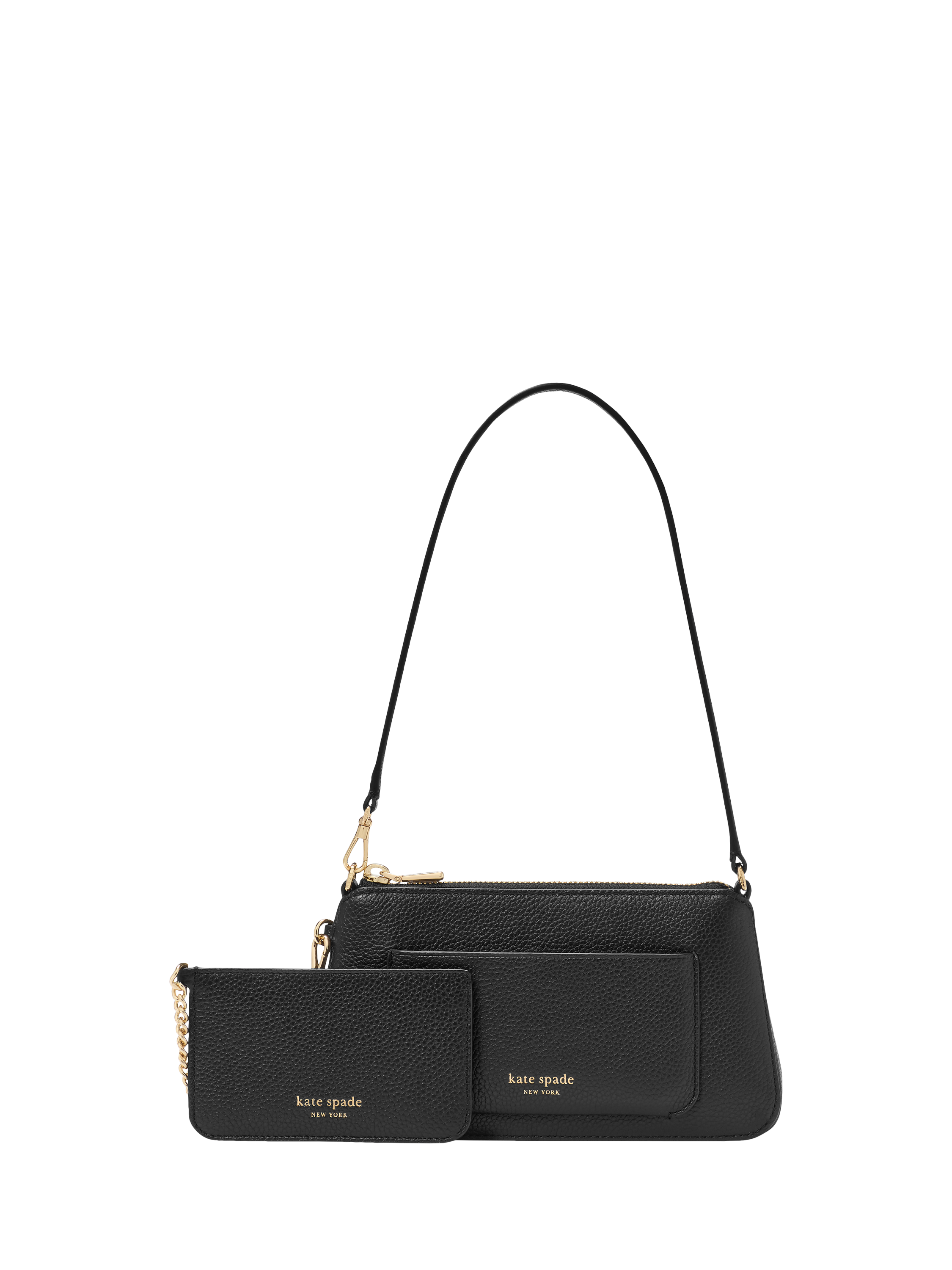 Product image 2 of 5, which shows kate spade new york Ava 2-In-1 Leather Shoulder Bag, Black