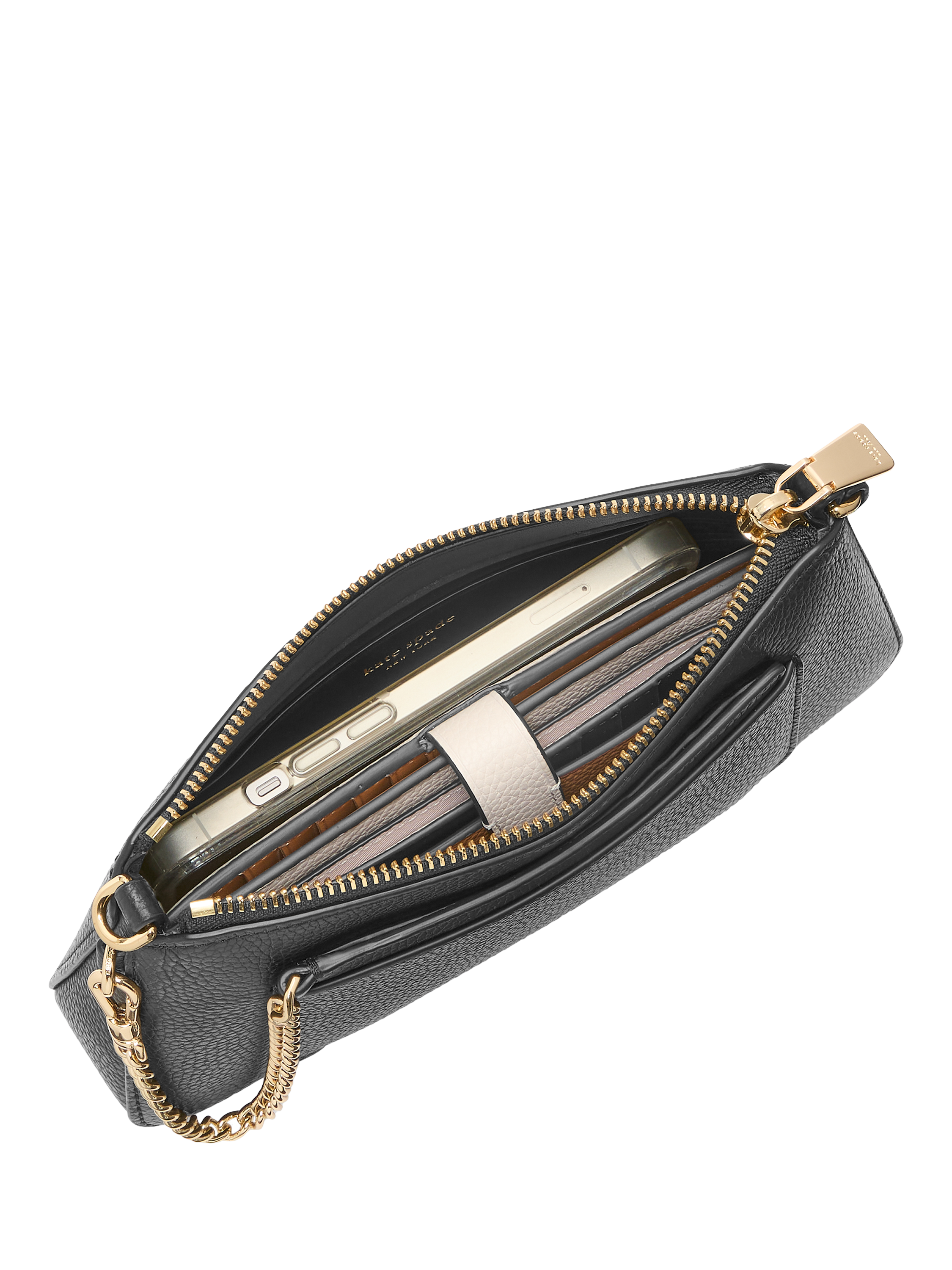 Product image 4 of 5, which shows kate spade new york Ava 2-In-1 Leather Shoulder Bag, Black